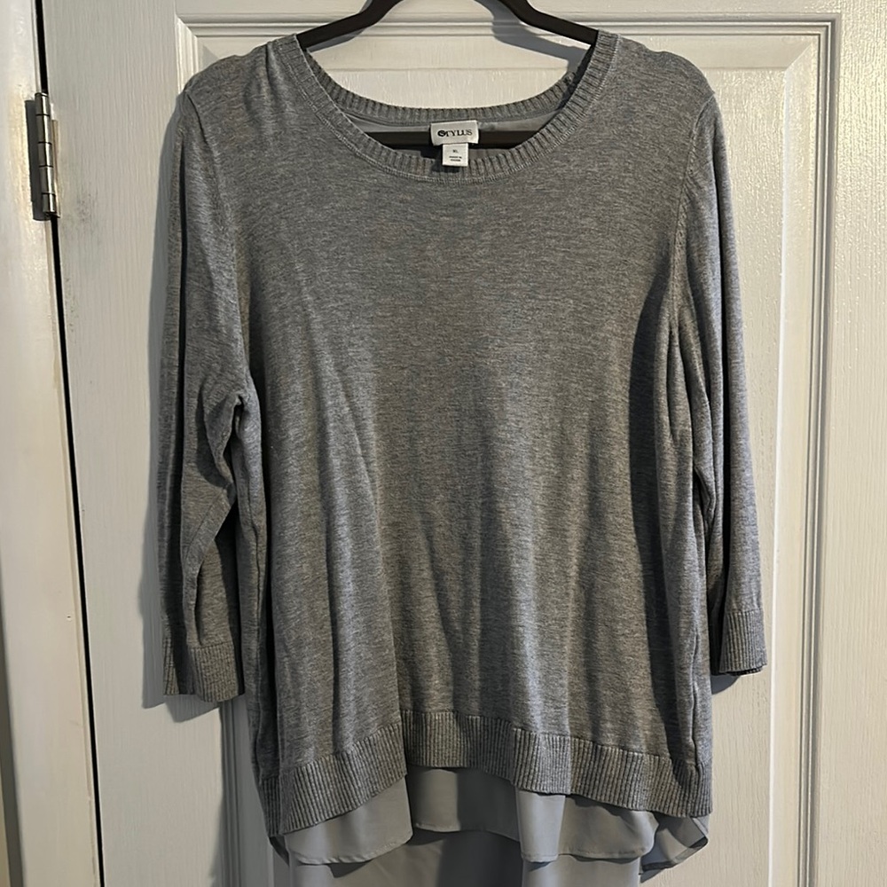 Apt. 9 Gray Layered Sweater